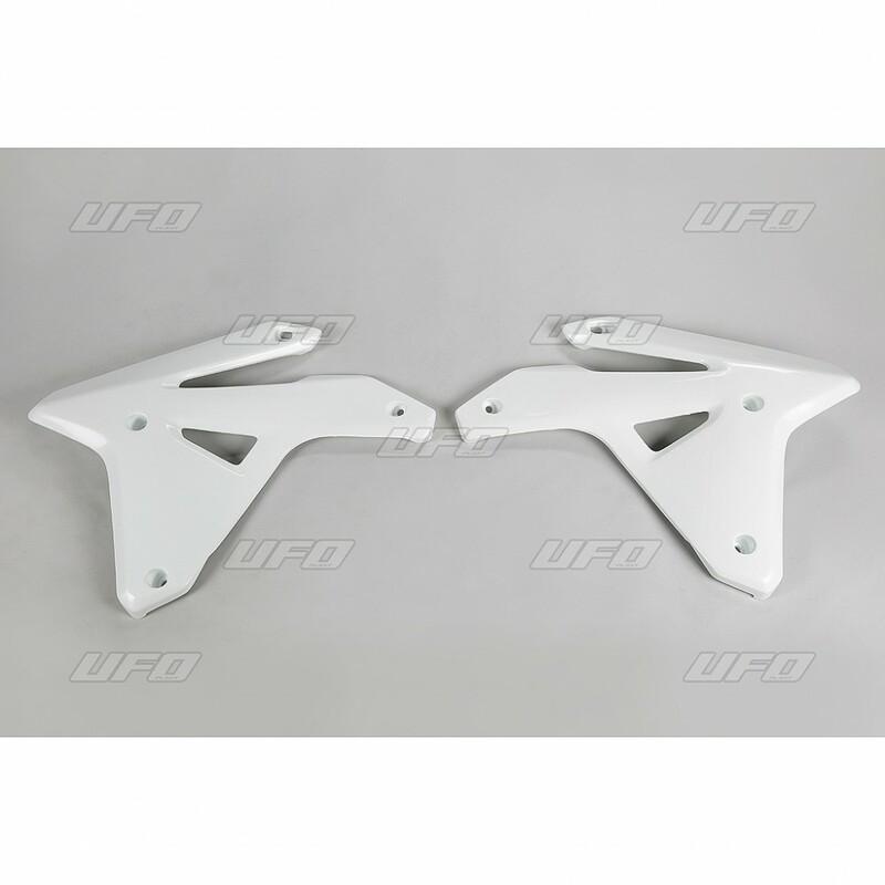Ouïes de radiateur UFO blanc Suzuki RM-Z450 Ouïes de radiateur UFO blanc Suzuki RM-Z450