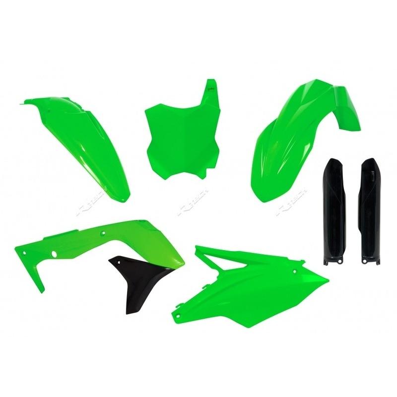 Kit plastique RACETECH vert fluo Kawasaki KX450F Kit plastique RACETECH vert fluo Kawasaki KX450F