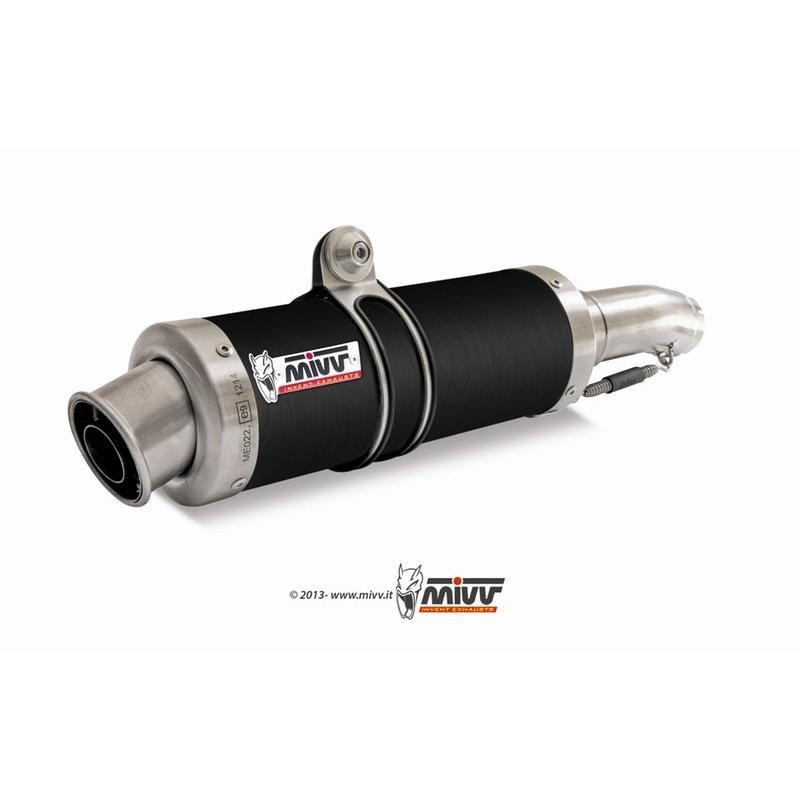 Silencieux double MIVV GP inox brossé noir Aprilia RSV1000 Silencieux double MIVV GP inox brossé noir Aprilia RSV1000