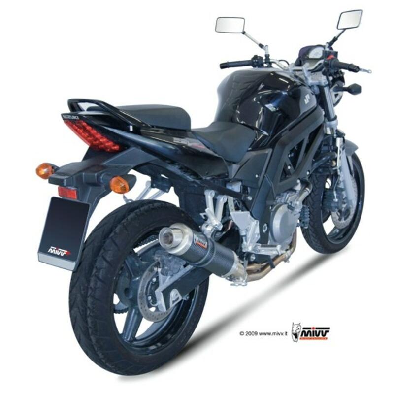 Silencieux + demi-ligne MIVV GP carbone Suzuki SV650 Silencieux + demi-ligne MIVV GP carbone Suzuki SV650