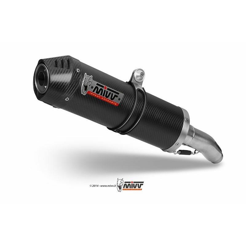 Silencieux double MIVV Oval Carbon Cap carbone Kawasaki Z1000 Silencieux double MIVV Oval Carbon Cap carbone Kawasaki Z1000