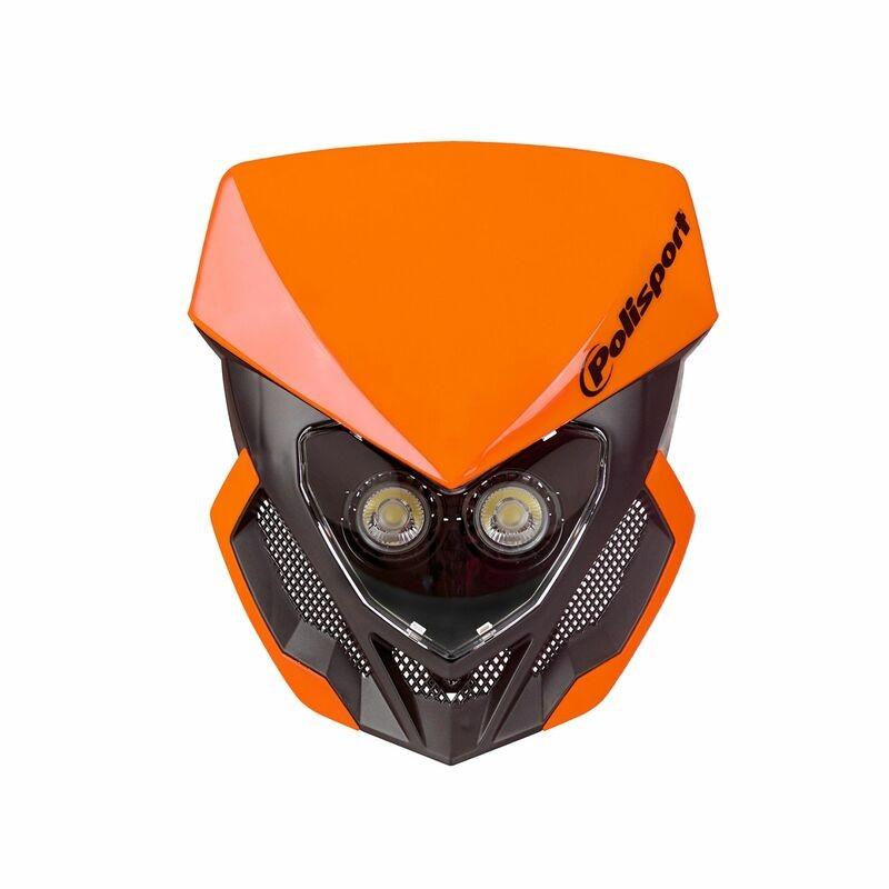 Plaque phare POLISPORT Lookos Evo orange/noir Plaque phare POLISPORT Lookos Evo orange/noir