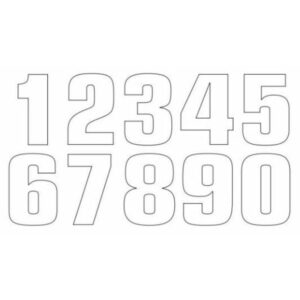 Numéro de course 3 TECNOSEL 20x13cm blanc jeu de 3