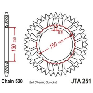 Couronne JT SPROCKETS aluminium ultra-light 251 - 520