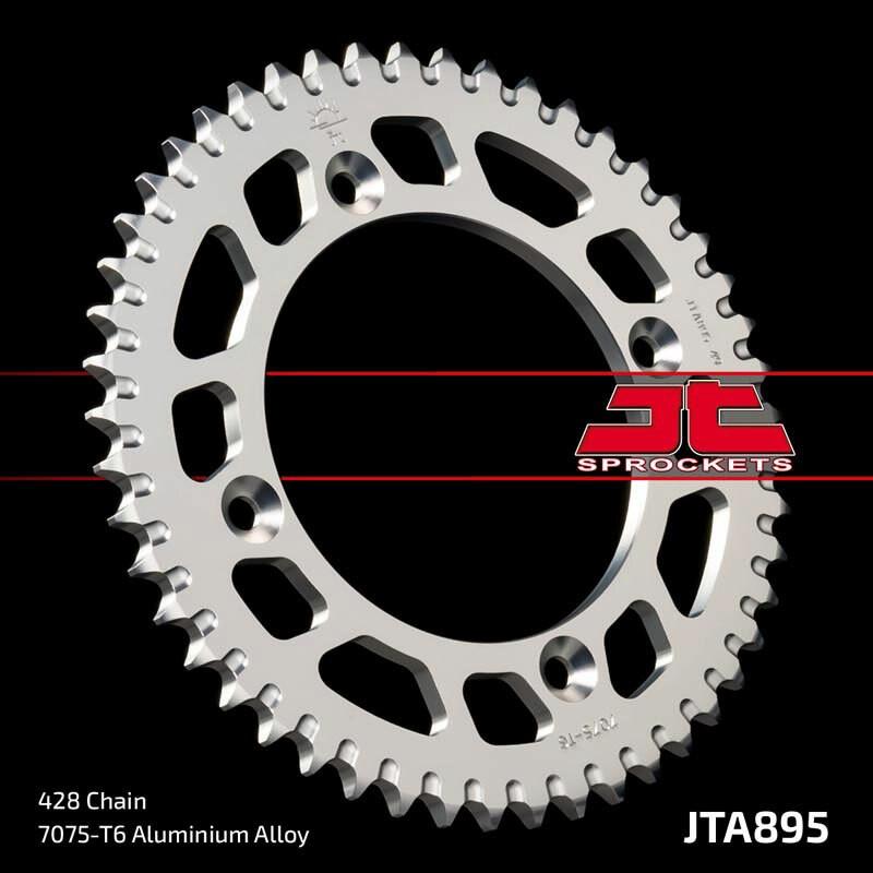 Couronne JT SPROCKETS aluminium ultra-light anti-boue 895 - 428 Couronne JT SPROCKETS aluminium ultra-light anti-boue 895 - 428
