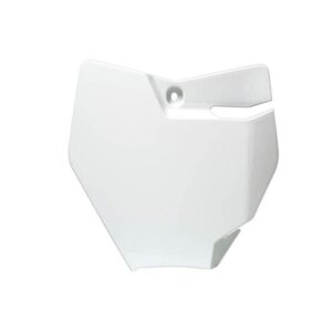 Plaque numéro frontale RACETECH blanc