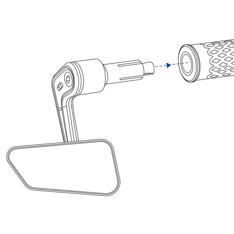 Rétroviseur embout de guidon OXFORD Horizon gauche universel - noir Rétroviseur embout de guidon OXFORD Horizon gauche universel - noir – Image 3