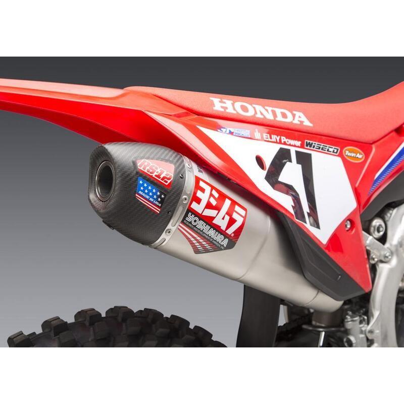 Silencieux YOSHIMURA RS-12 Signature Series inox/carbone - Honda CRF250R/RX Silencieux YOSHIMURA RS-12 Signature Series inox/carbone - Honda CRF250R/RX