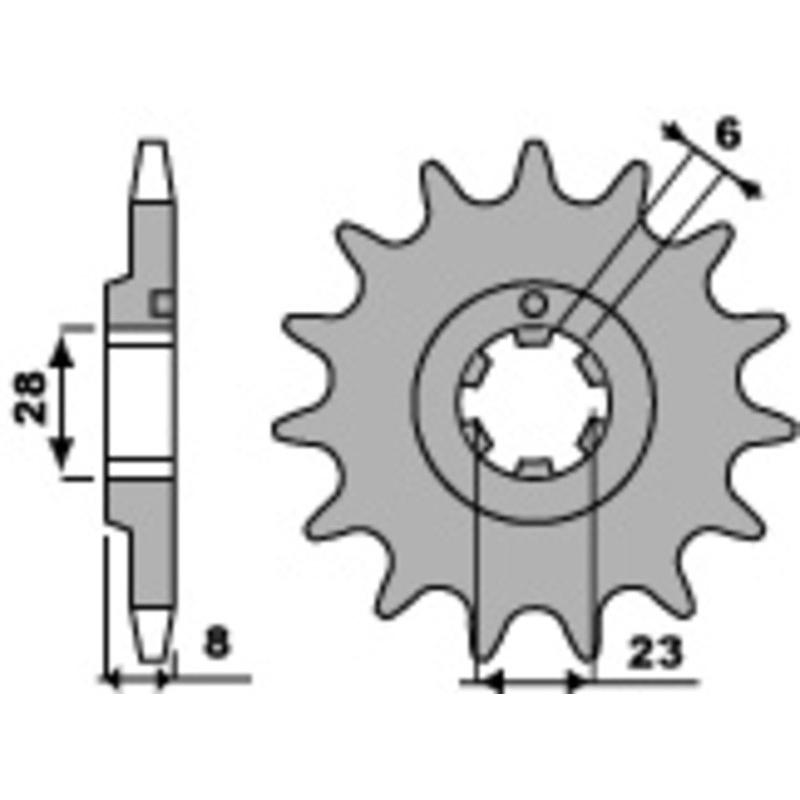 Pignon PBR acier standard 436 - 520 Pignon PBR acier standard 436 - 520 – Image 2