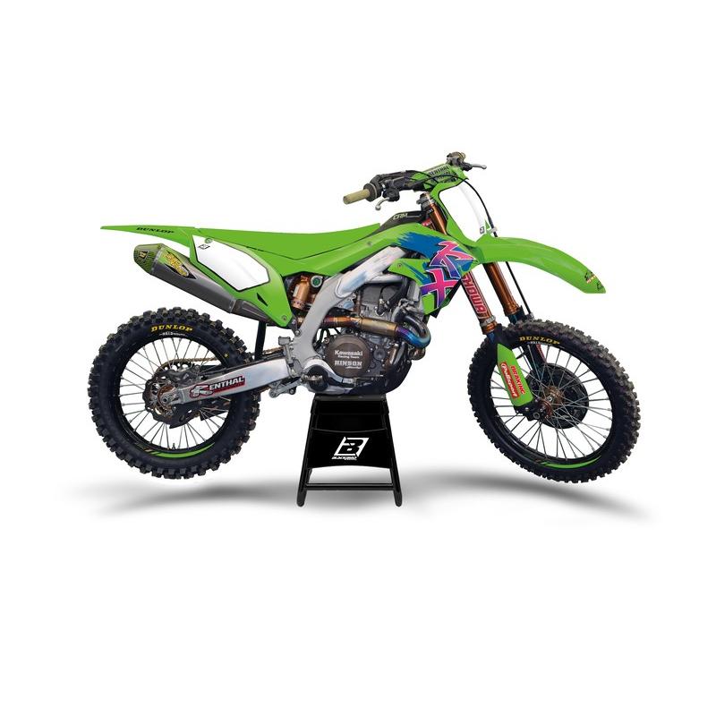 Kit déco BLACKBIRD Retro - Kawasaki KX125/250 Kit déco BLACKBIRD Retro - Kawasaki KX125/250