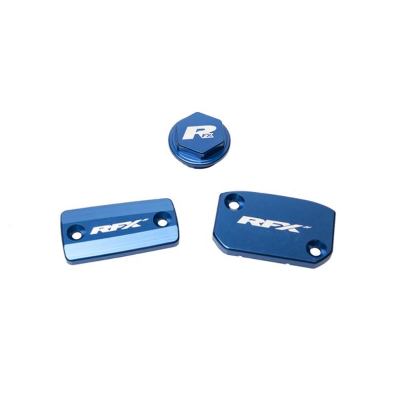Jeu de bouchons de réservoir RFX Pro (Bleu) (Frein Brembo et embrayage Magura) Jeu de bouchons de réservoir RFX Pro (Bleu) (Frein Brembo et embrayage Magura)