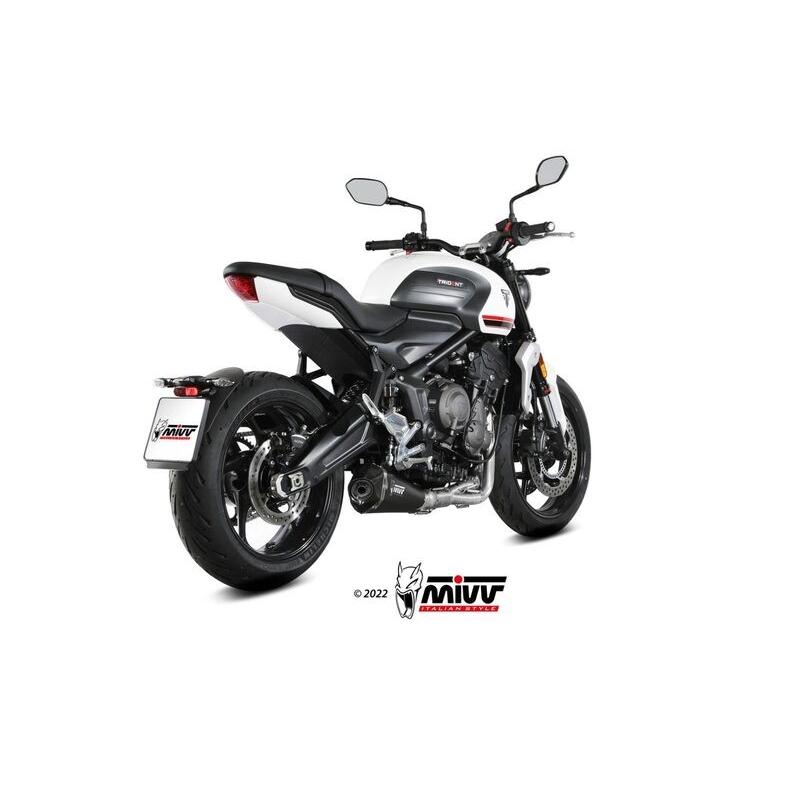 Ligne complète MIVV Delta Race Steel Black/carbone - Triumph Trident 660 Ligne complète MIVV Delta Race Steel Black/carbone - Triumph Trident 660