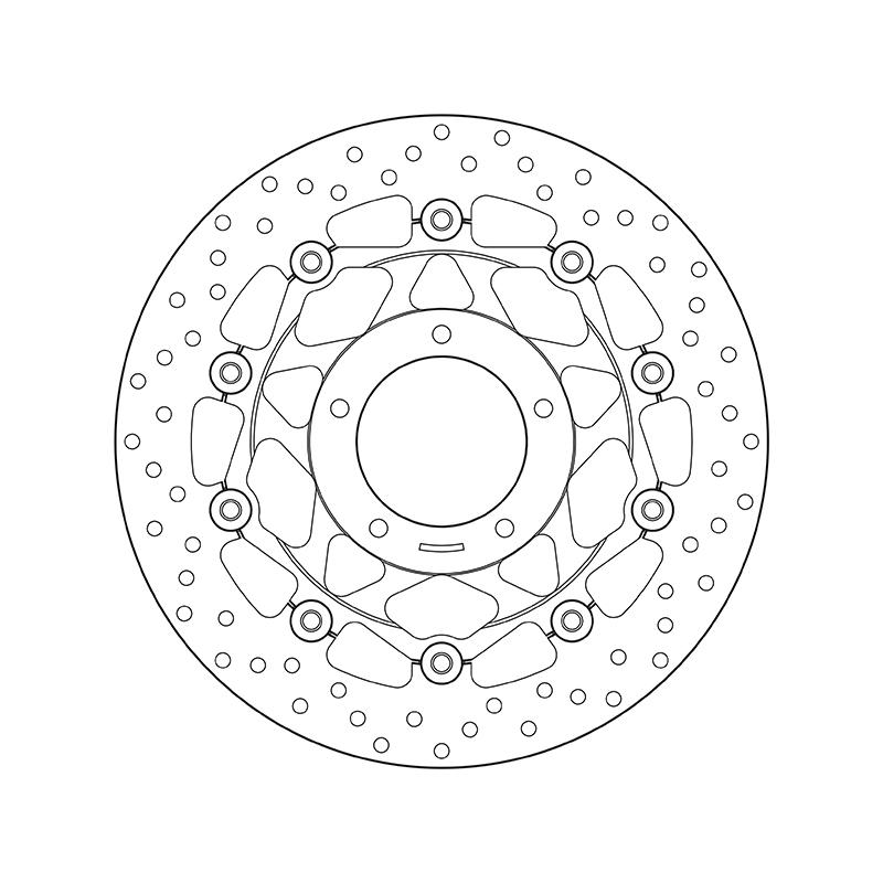 Disque de frein BREMBO Serie Oro rond flottant Disque de frein BREMBO Serie Oro rond flottant – Image 2