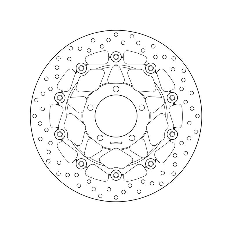 Disque de frein BREMBO Serie Oro rond flottant Disque de frein BREMBO Serie Oro rond flottant – Image 2