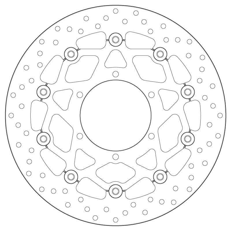 Disque de frein BREMBO Serie Oro rond flottant Disque de frein BREMBO Serie Oro rond flottant – Image 2
