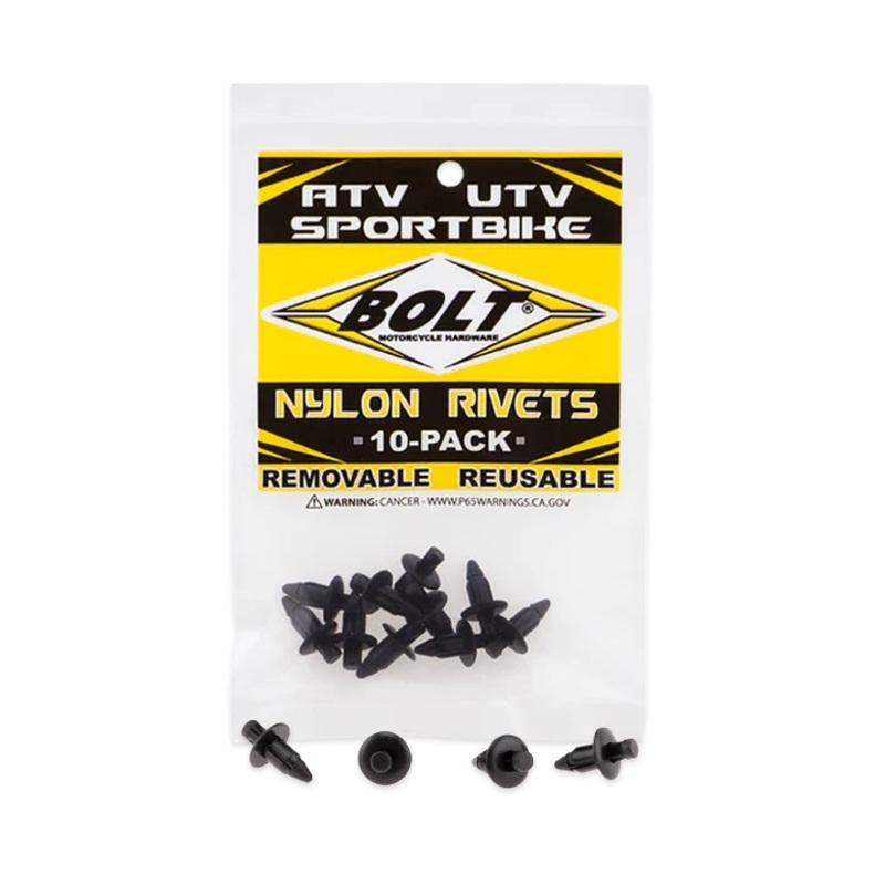 Rivets plastique M6 BOLT 10 pièces Rivets plastique M6 BOLT 10 pièces