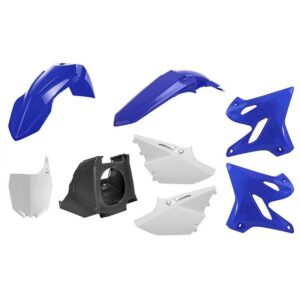 Kit plastique POLISPORT restylé couleur origine bleu/noir/blanc Yamaha YZ125/250/250X
