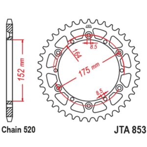 Couronne JT SPROCKETS aluminium ultra-light 853 - 520