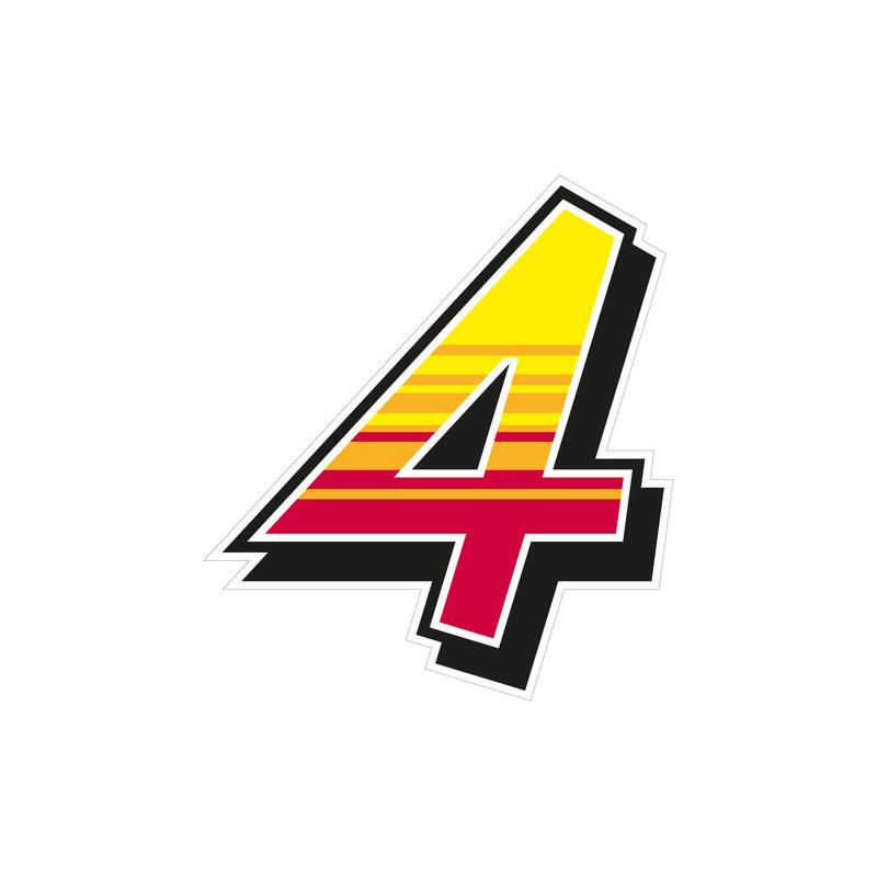 Jeu de 2 stickers "4" MALOSSI Enko 4 - 17,2x19 cm Jeu de 2 stickers "4" MALOSSI Enko 4 - 17,2x19 cm