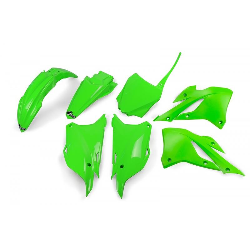 Kit plastiques UFO - couleur origine Kawasaki KX85 Kit plastiques UFO - couleur origine Kawasaki KX85