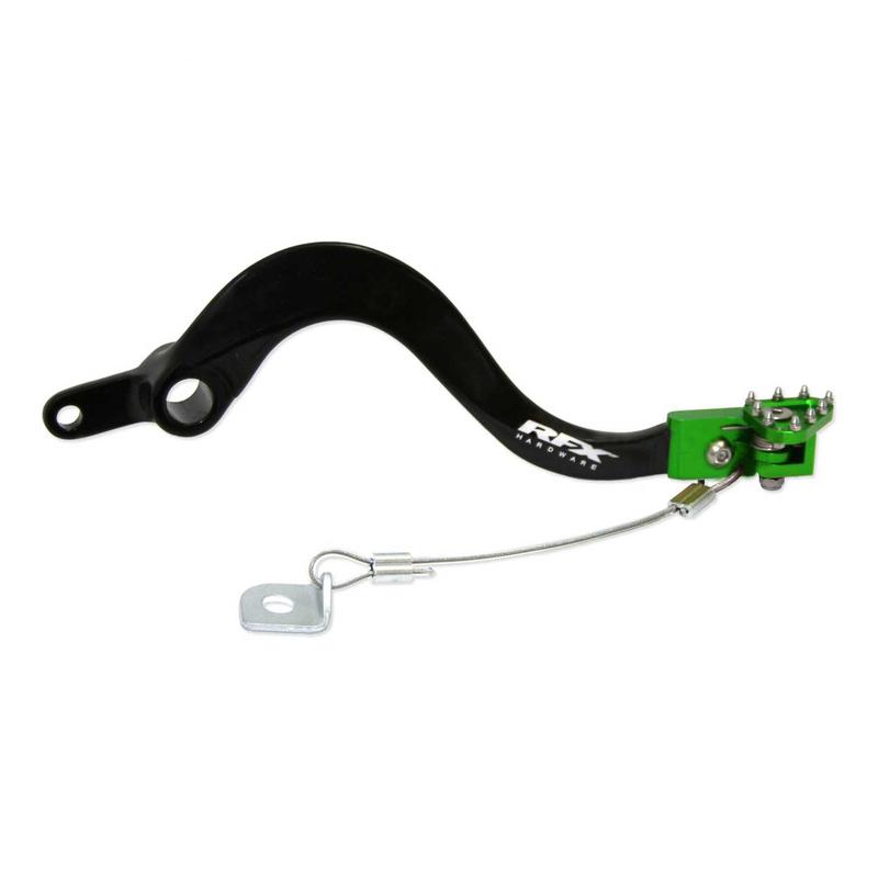 Pédale de frein arrière RFX Pro FT (Noir/Vert) - Kawasaki KXF250/450 Pédale de frein arrière RFX Pro FT (Noir/Vert) - Kawasaki KXF250/450
