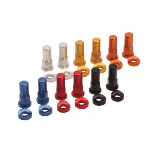 Écrous et rondelles de blocage de jante (Rouge) 2pcs