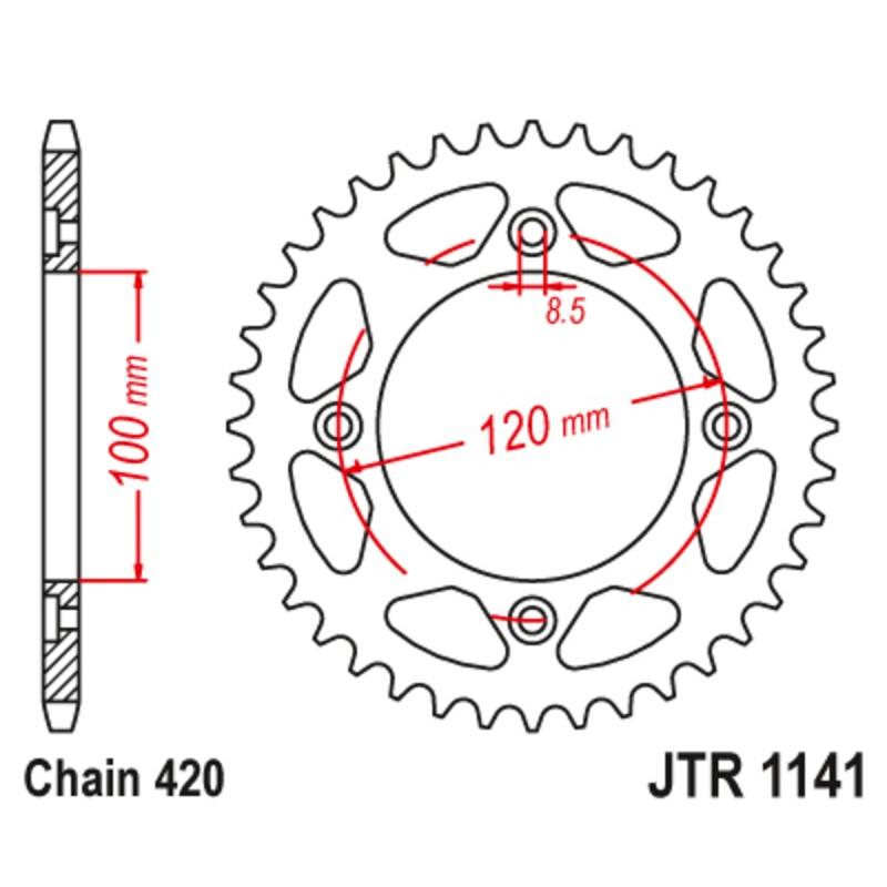 Couronne JT SPROCKETS acier standard 1141 - 420 Couronne JT SPROCKETS acier standard 1141 - 420 – Image 2