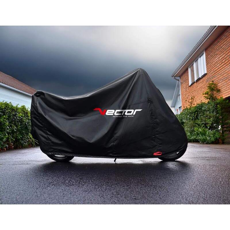 Housse de protection extérieur VECTOR H20 noir - Moto / Scooter avec bulle haute - XL Housse de protection extérieur VECTOR H20 noir - Moto / Scooter avec bulle haute - XL