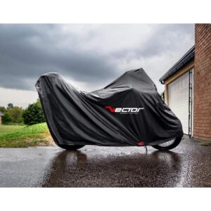 Housse de protection extérieur VECTOR H20 noir - Moto / Scooter avec Top case et bulle haute - L