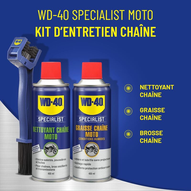 Kit Entretien de Chaine Moto WD-40 Specialist Kit Entretien de Chaine Moto WD-40 Specialist – Image 2