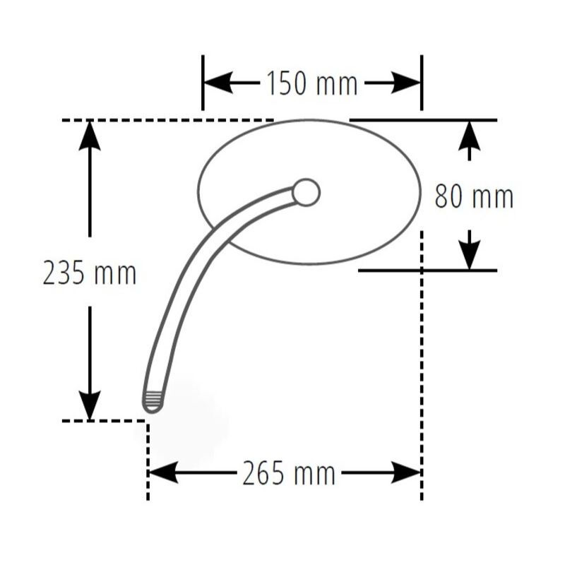 Rétroviseur de guidon HIGHSIDER smart Naked Bike - Chrome Rétroviseur de guidon HIGHSIDER smart Naked Bike - Chrome
