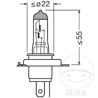 BULB H4 12V60/55W OSRAM LF-1590377-3