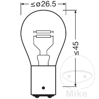 BULB 12V21/4W BAZ15D OSRAM LF-1590390-4