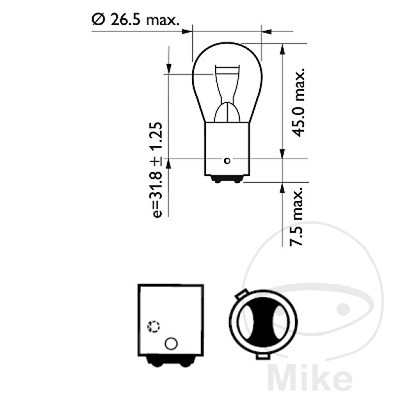 BULB 12V21/5W PR21/5W LF-1590415-3