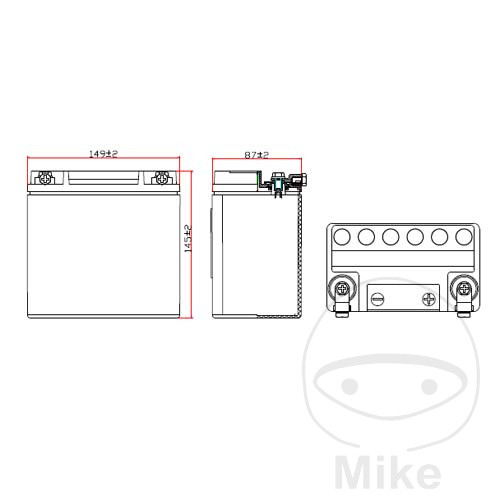 Batterie Moto VTB-3 V-Twin JMT LF-7074654-2