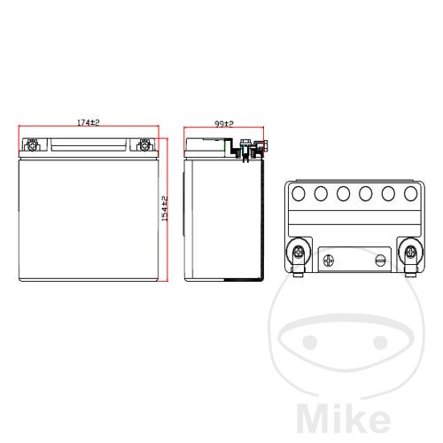 Batterie Moto VTB-5 V-Twin JMT LF-7074656-2