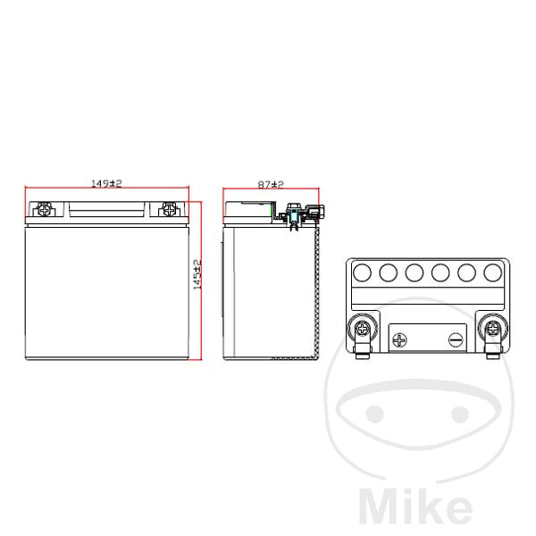 Batterie Moto VTB-8 V-Twin JMT LF-7074659-2