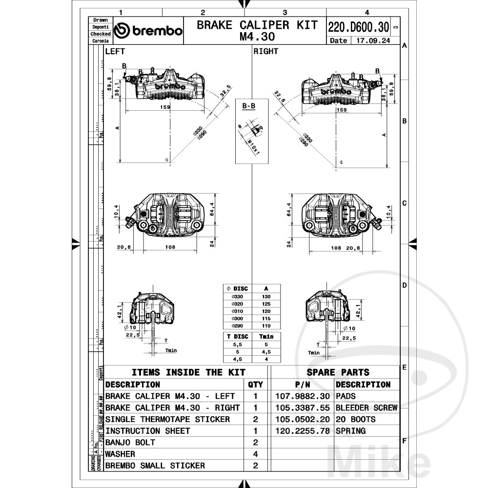 BR SATT KIT LI+Droit SI Brembo LF-7172045-3