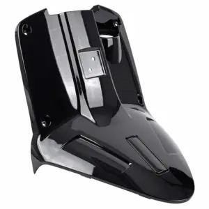 Carenage-tablier ar scoot adaptable mbk 50 booster 2004+-yamaha 50 bws 2004+ noir brillant (vendu avec cache plaque numero) -p2r-