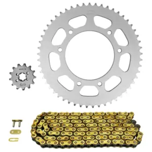 Kit chaîne Afam 420 renforcé 13/53 or Derbi Senda 50