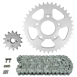 Kit chaîne Afam 520 14/38 acier Honda CRM 125