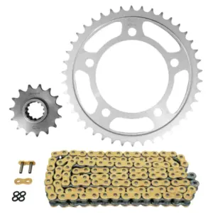 Kit chaîne Afam 525 super renforcé 15/42 or Honda CB 650
