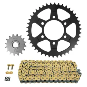 Kit chaîne Afam 525 hyper renforcé 16/42 or Kawasaki Z 1000