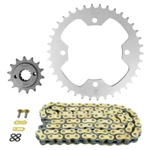 Kit chaîne Afam 520 14/38 renforcé or Kymco Mxer 250