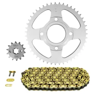 Kit chaîne Afam 428 14/47 renforcé or Brixton BX 125
