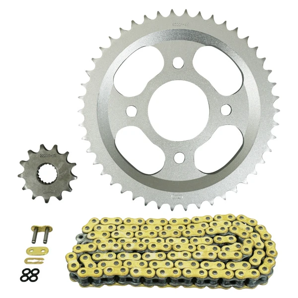 Kit chaîne Afam 428 13/46 renforcé or Mash Black Seven 125 Kit chaîne Afam 428 13/46 renforcé or Mash Black Seven 125