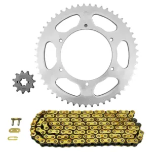 Kit chaîne Afam 420 renforcé or Derbi GPR 50