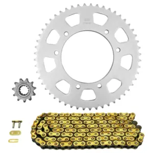 Kit chaîne Afam 420 renforcé or 11/52 Rieju Tango 50