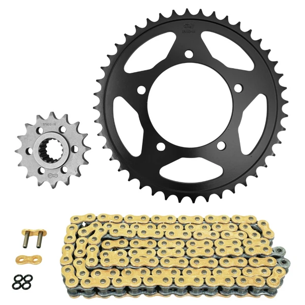 Kit chaîne Afam 525 super renforcé 16/44 or Aprilia Shiver Kit chaîne Afam 525 super renforcé 16/44 or Aprilia Shiver