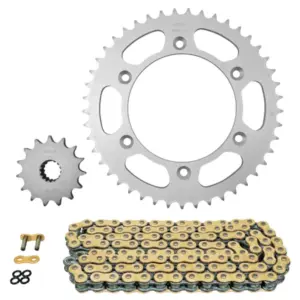 Kit chaîne Afam 520 15/45 super renforcé or KTM 690
